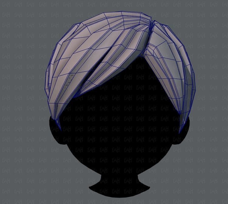 3D Hair style for boy V18 Low-poly 3D model_25