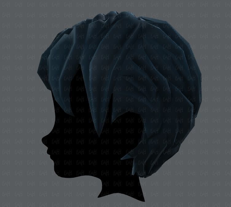 3D Hair style for boy V18 Low-poly 3D model_23