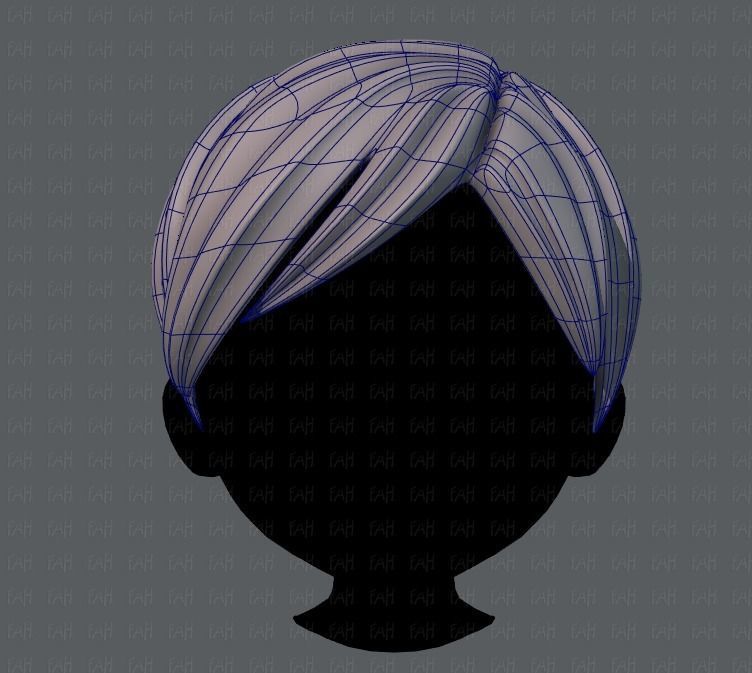 3D Hair style for boy V18 Low-poly 3D model_9