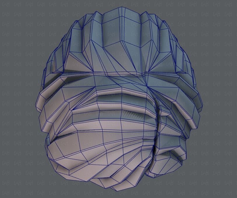 3D Hair style for boy V18 Low-poly 3D model_36