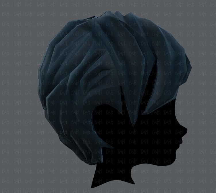 3D Hair style for boy V18 Low-poly 3D model_19