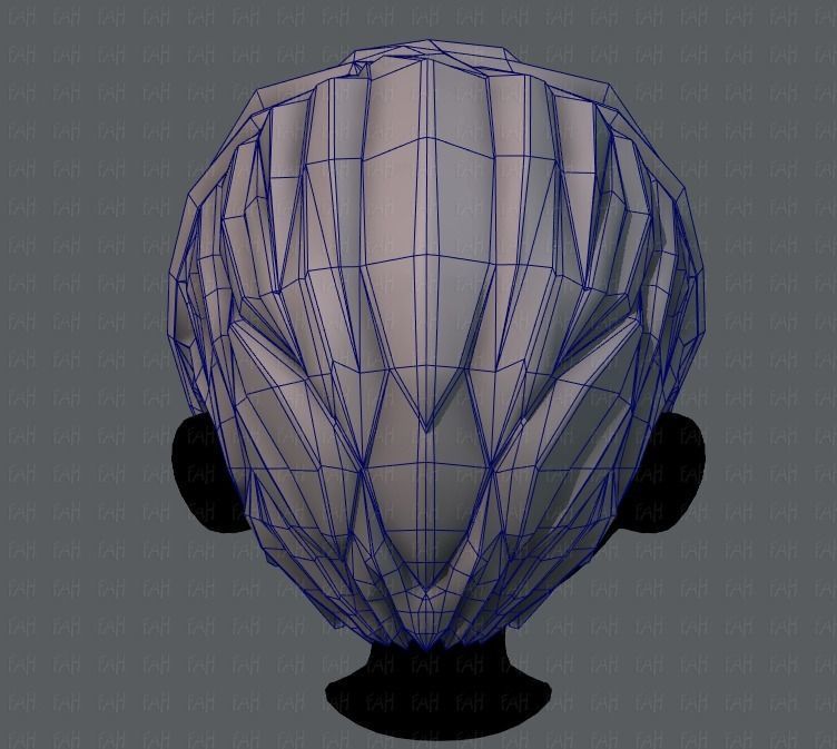 3D Hair style for boy V18 Low-poly 3D model_29