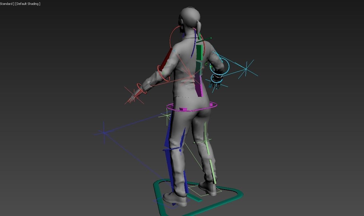 Zombie Woman Low-poly 3D model_5