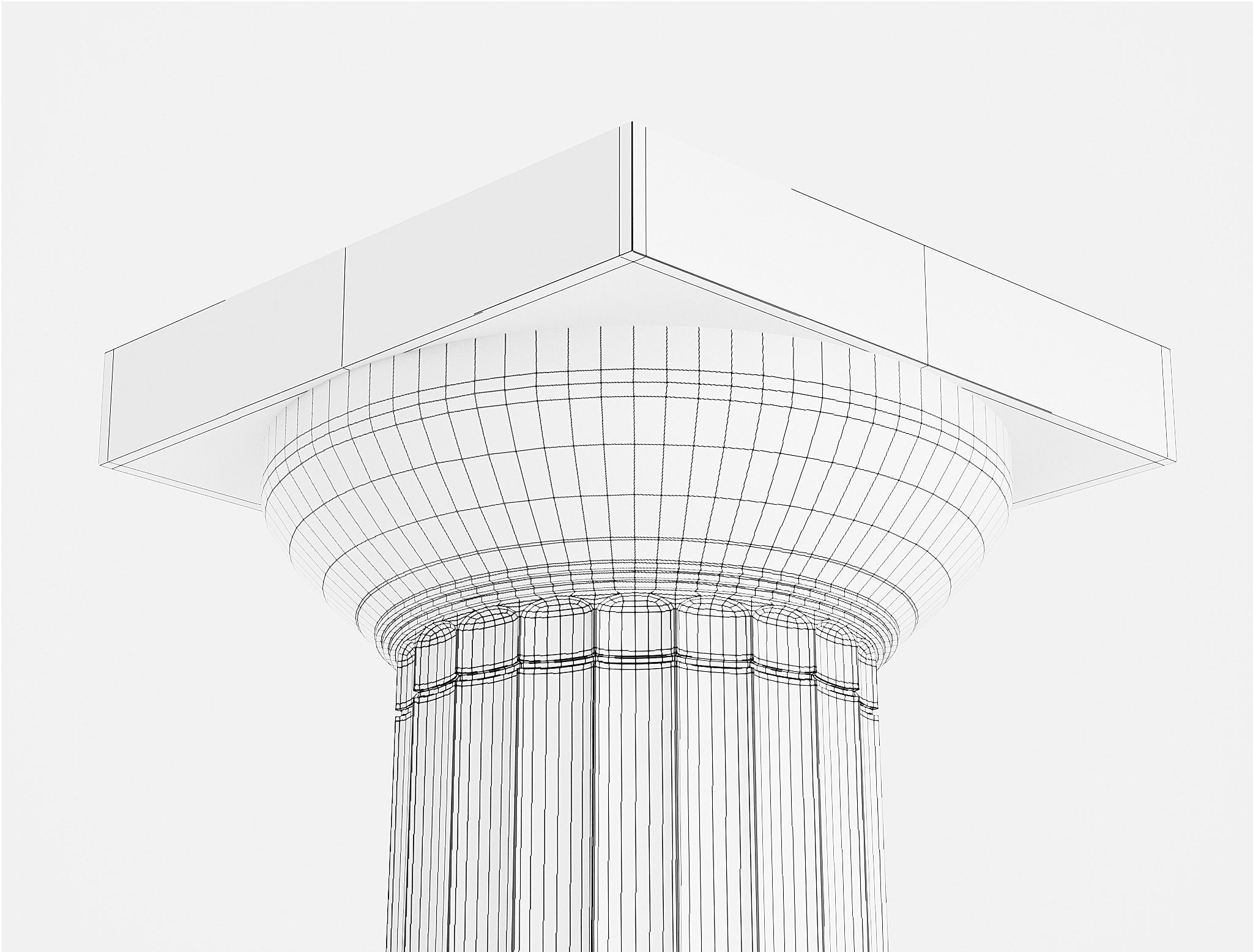 Greek Doric Column 3D Model Free low-poly 3D model_2