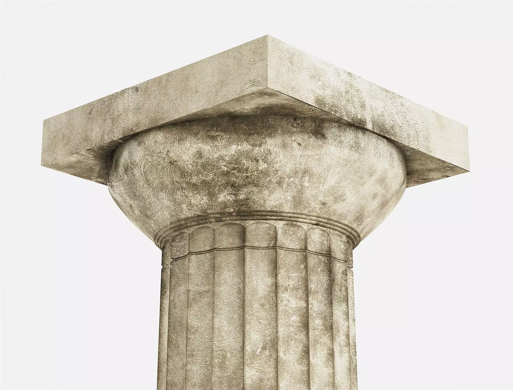 Greek Doric Column 3D Model Free low-poly 3D model_0