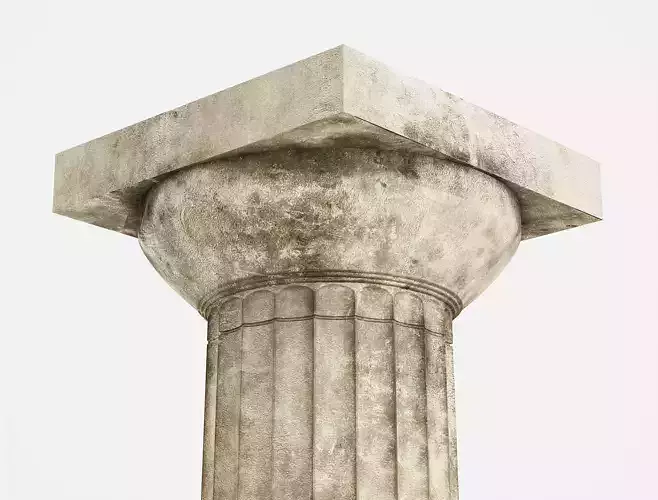 Greek Doric Column 3D Model Free low-poly 3D model