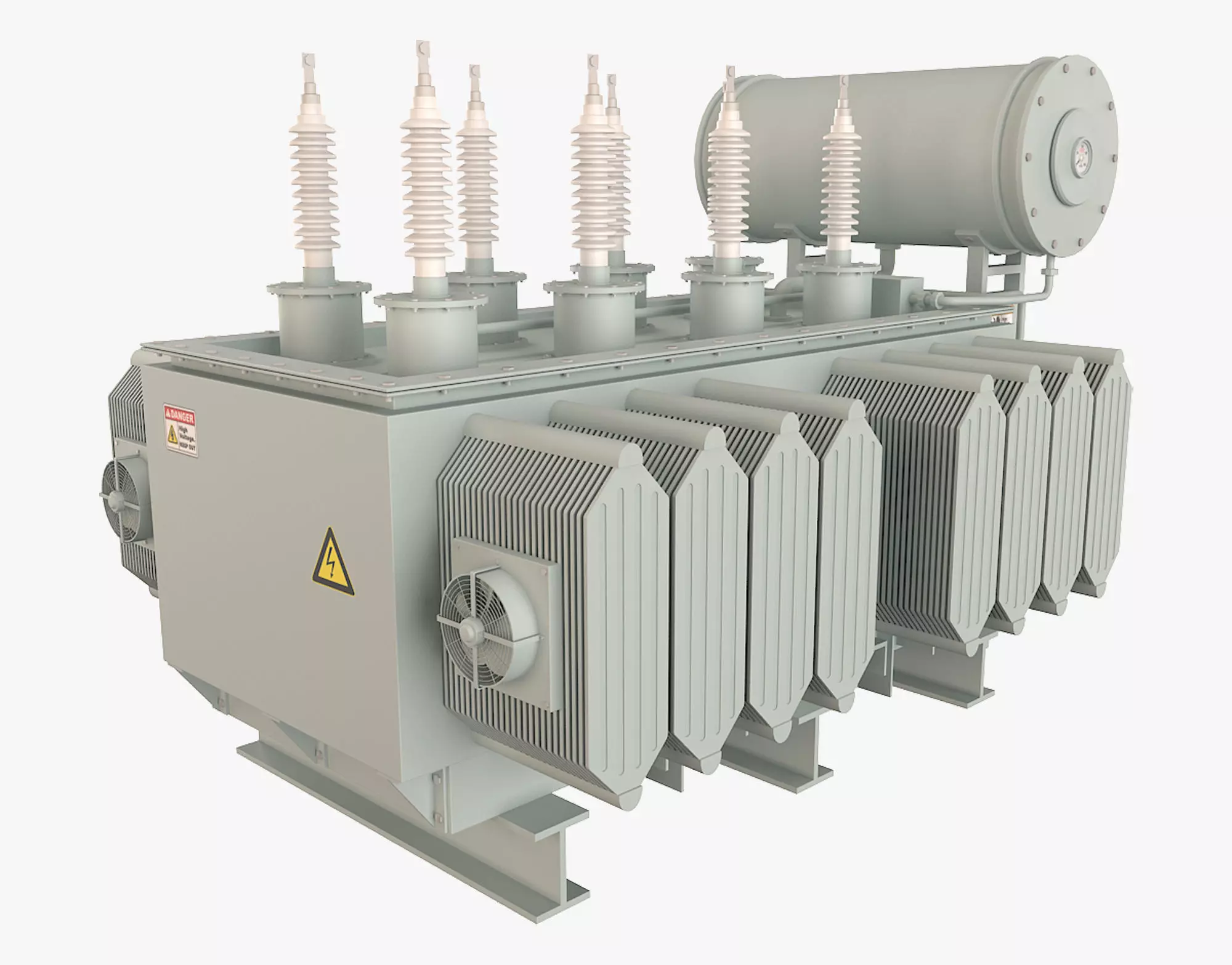 Electrical Transformer 1 Low-poly 3D model_0
