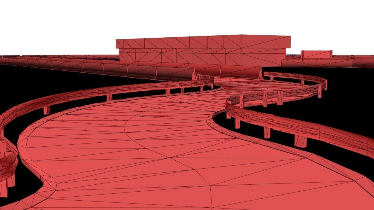 Race Track Asset Pack LOW POLY Low-poly 3D model_25