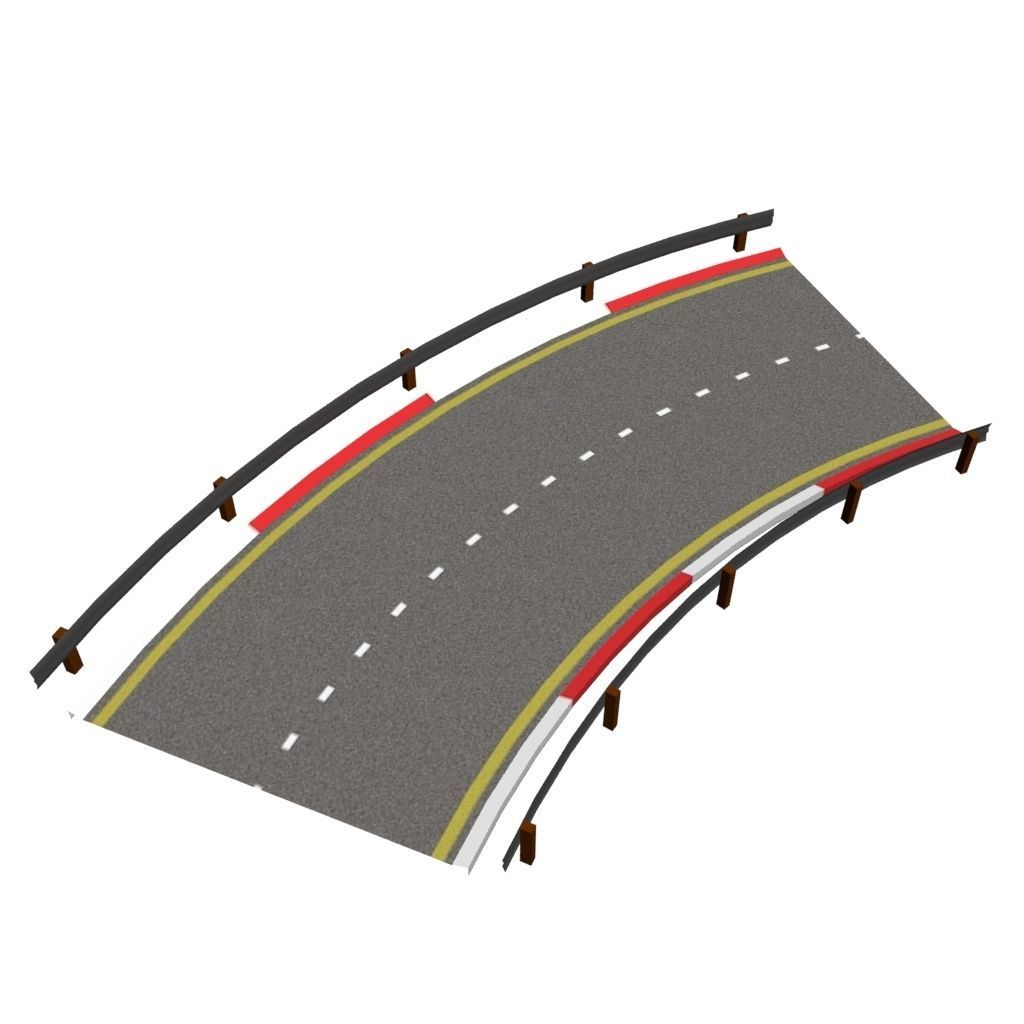 Race Track Asset Pack LOW POLY Low-poly 3D model_10