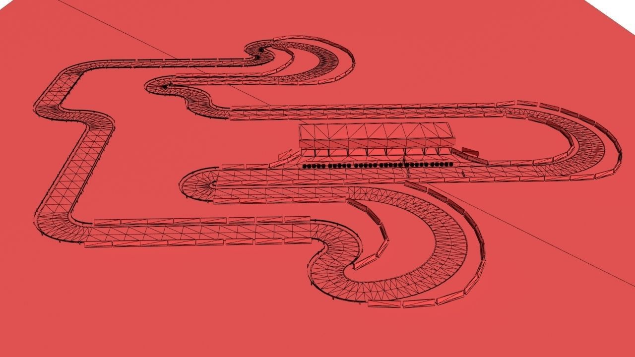 Race Track Asset Pack LOW POLY Low-poly 3D model_26