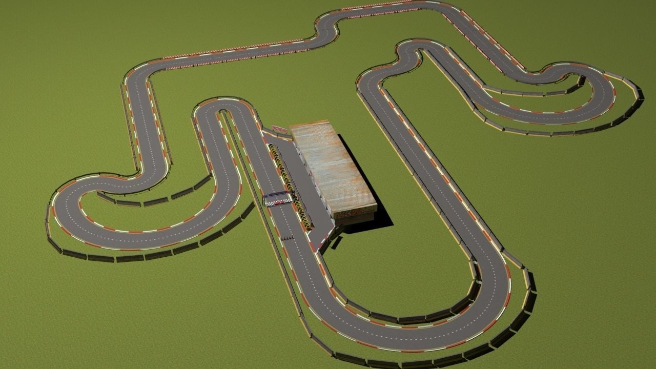 Race Track Asset Pack LOW POLY Low-poly 3D model_7