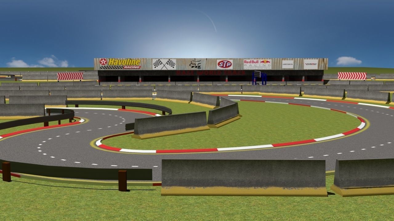 Race Track Asset Pack LOW POLY Low-poly 3D model_4