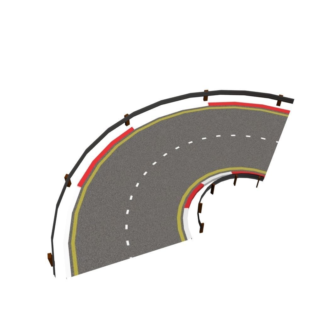 Race Track Asset Pack LOW POLY Low-poly 3D model_12