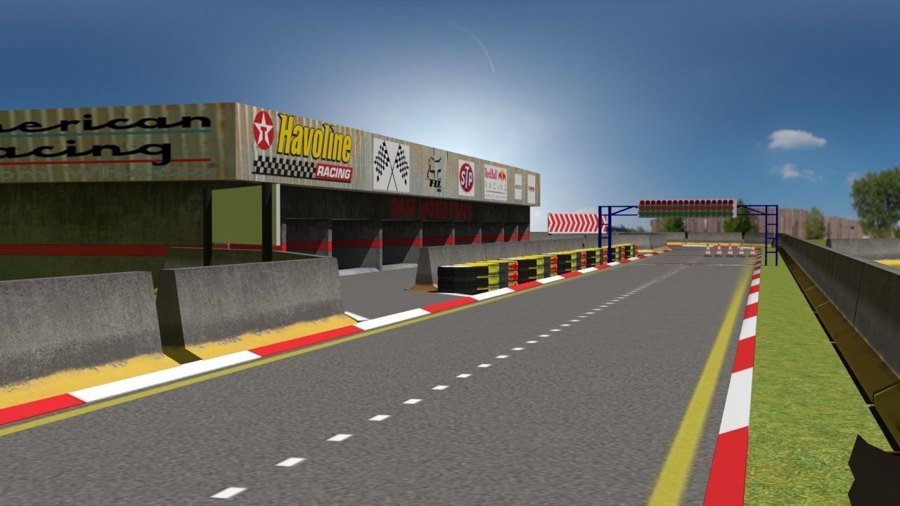 Race Track Asset Pack LOW POLY Low-poly 3D model_2