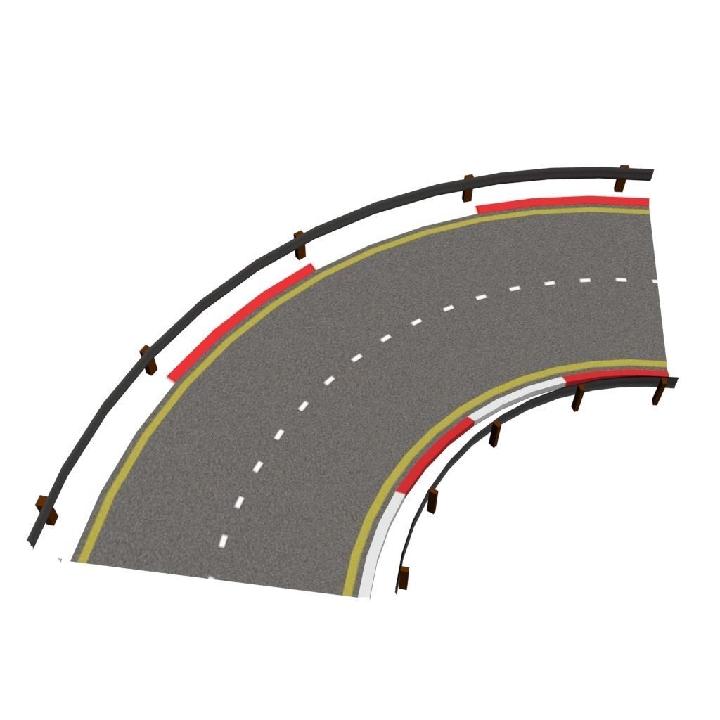 Race Track Asset Pack LOW POLY Low-poly 3D model_11