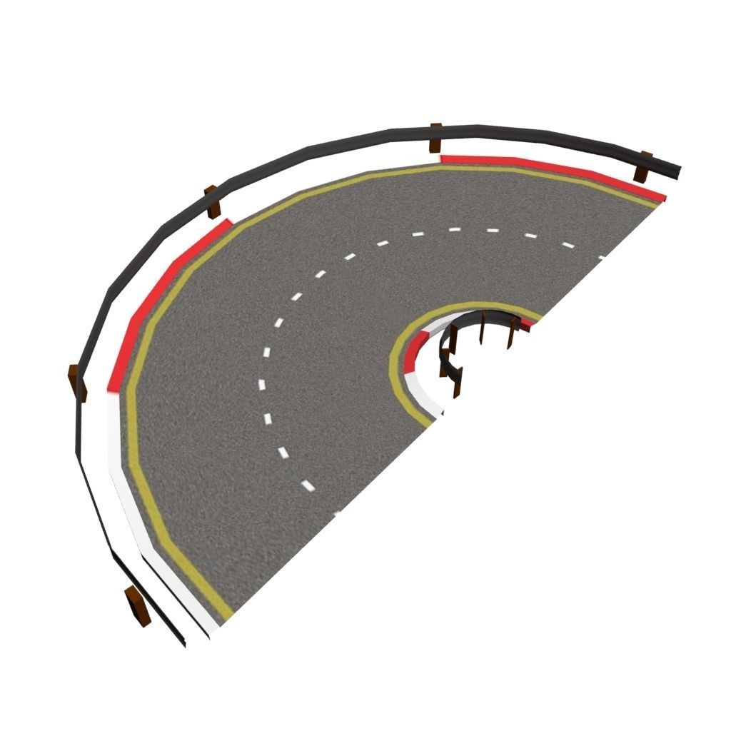 Race Track Asset Pack LOW POLY Low-poly 3D model_13