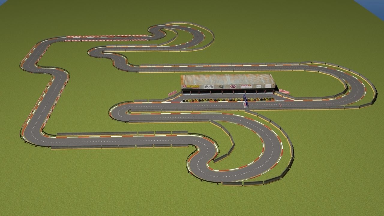 Race Track Asset Pack LOW POLY Low-poly 3D model_6
