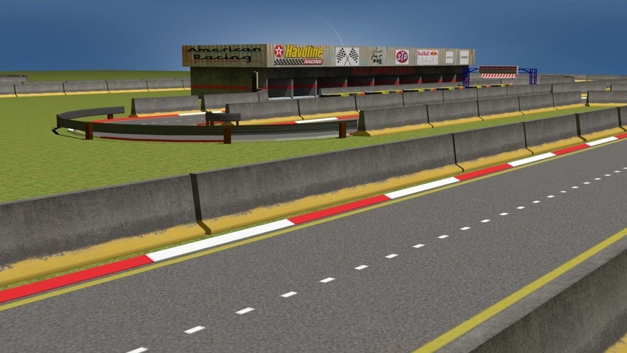 Race Track Asset Pack LOW POLY Low-poly 3D model_3