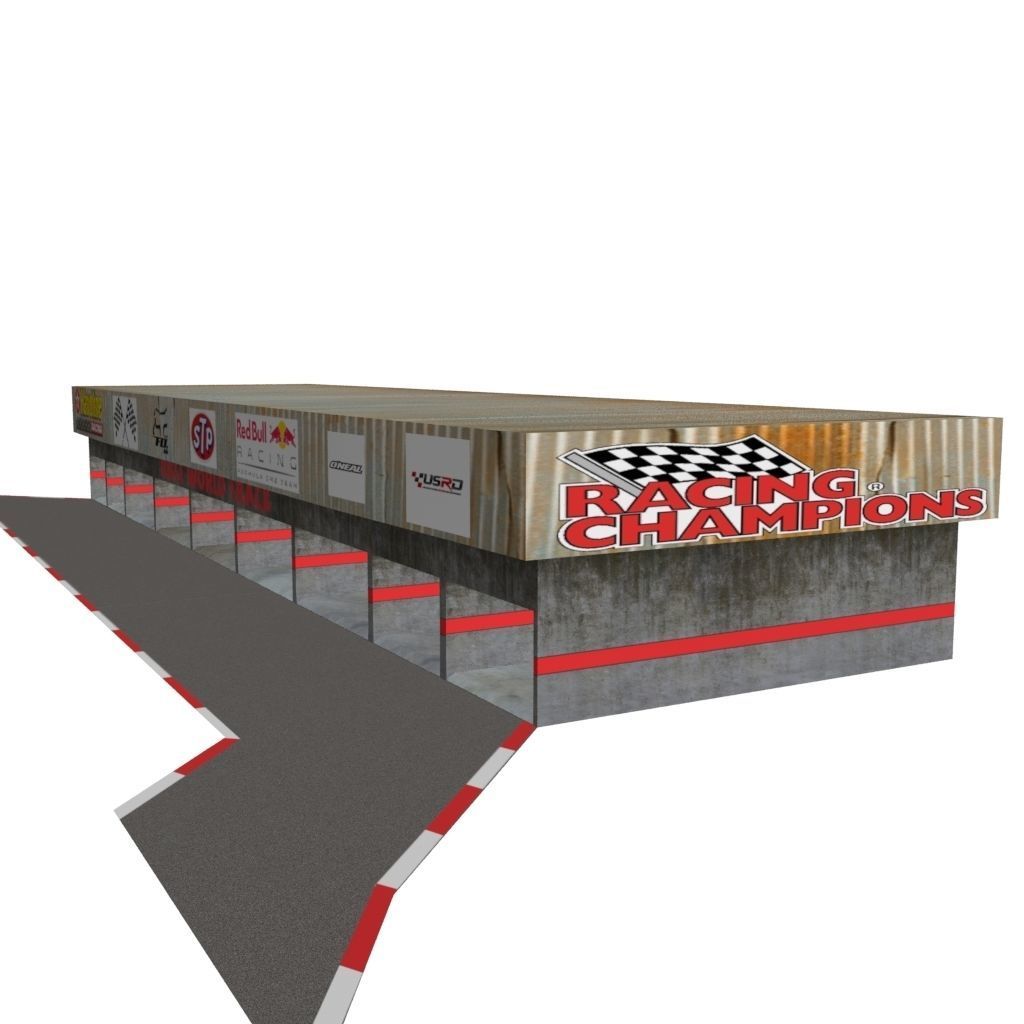 Race Track Asset Pack LOW POLY Low-poly 3D model_16