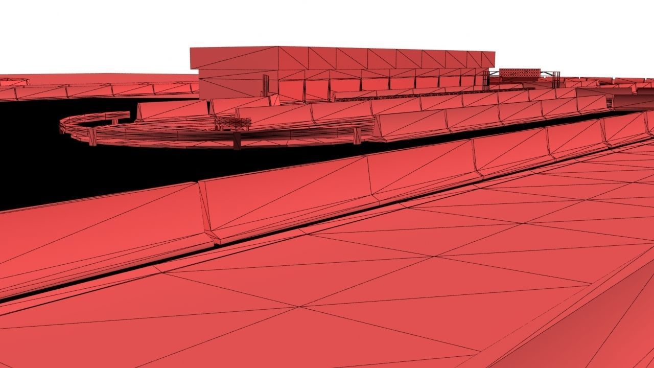 Race Track Asset Pack LOW POLY Low-poly 3D model_23