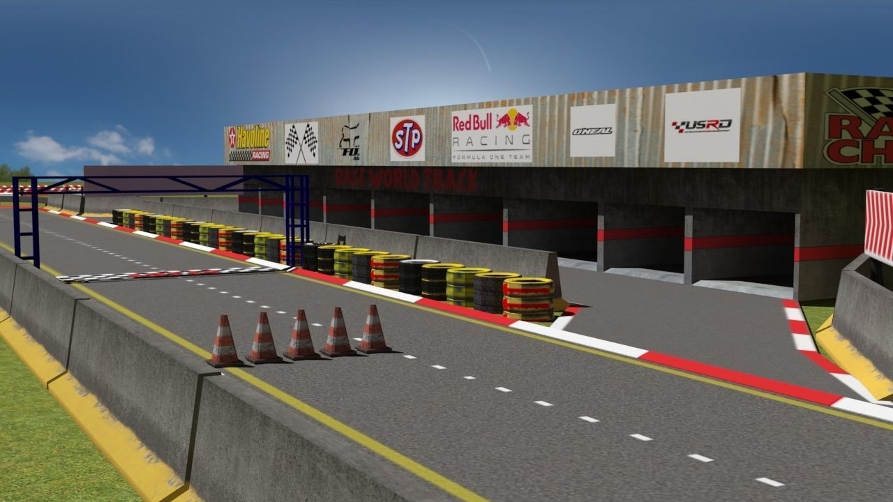 Race Track Asset Pack LOW POLY Low-poly 3D model_1