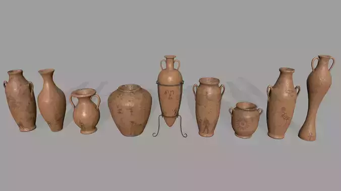 vase set greek vases