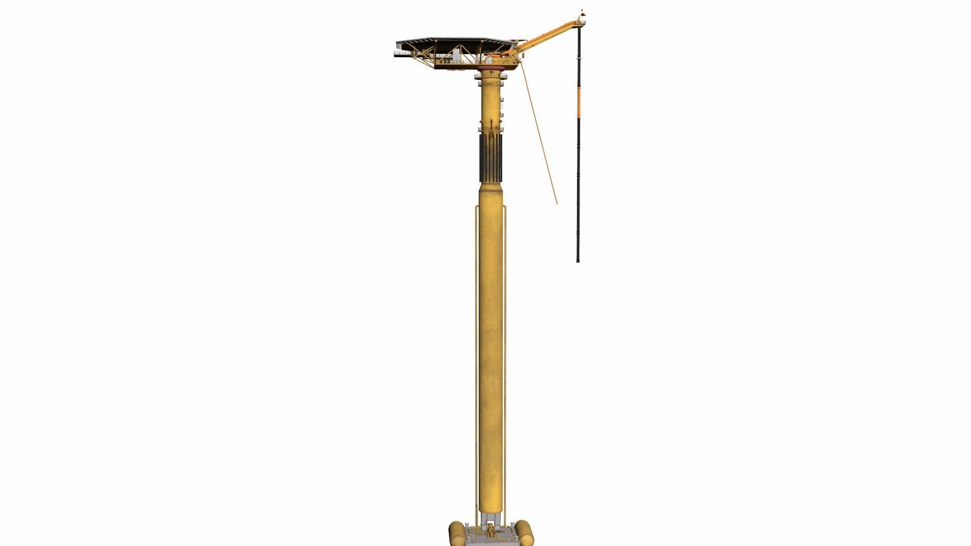 Oil Rig -Gullfaks Loading Buoy Low-poly 3D model_5