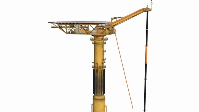 Oil Rig -Gullfaks Loading Buoy Low-poly 3D model