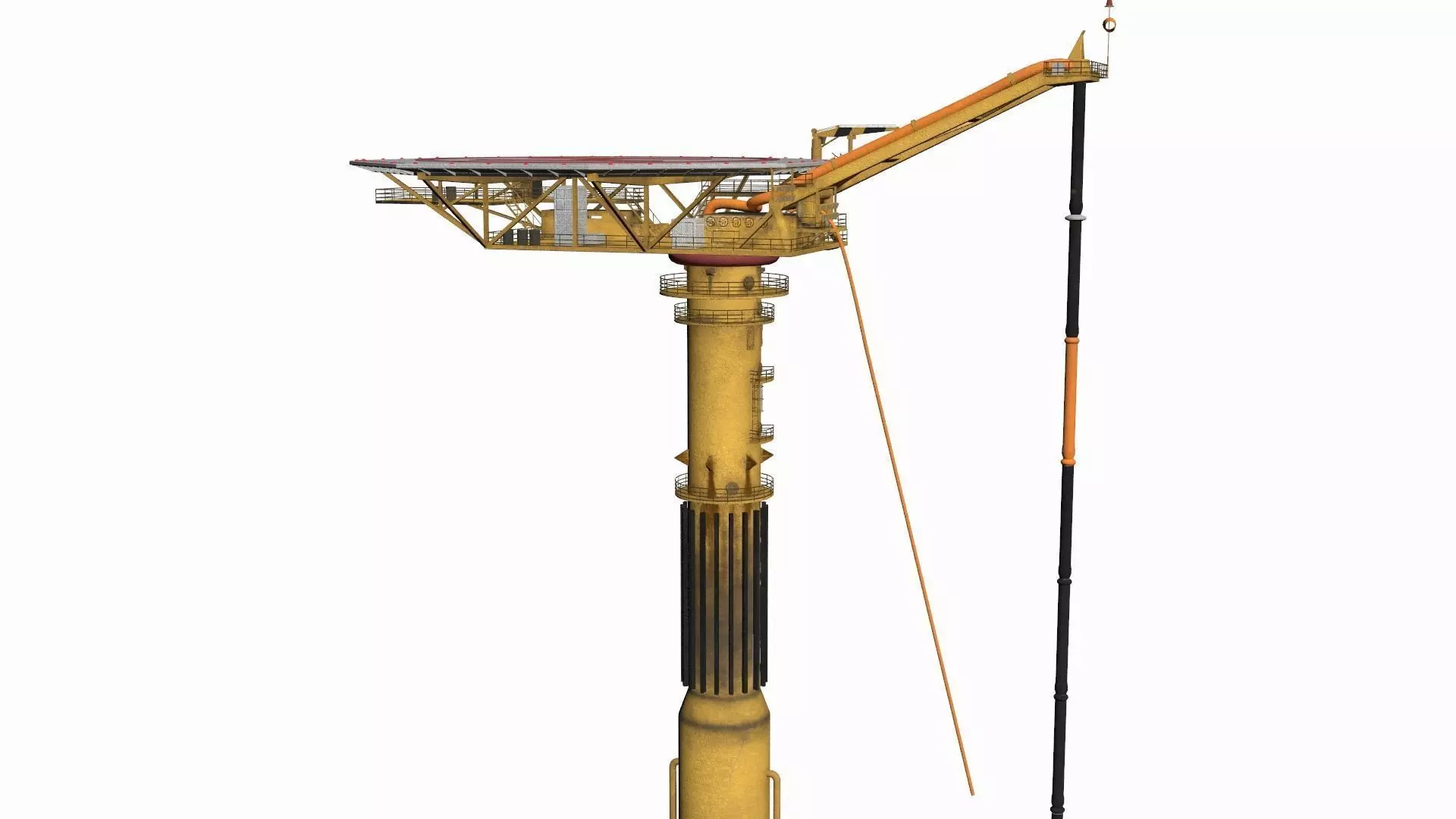 Oil Rig -Gullfaks Loading Buoy Low-poly 3D model_0