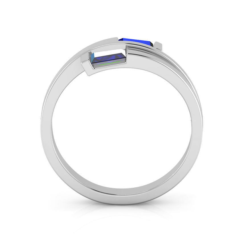 Baguette Ring Silver 3D print model_5