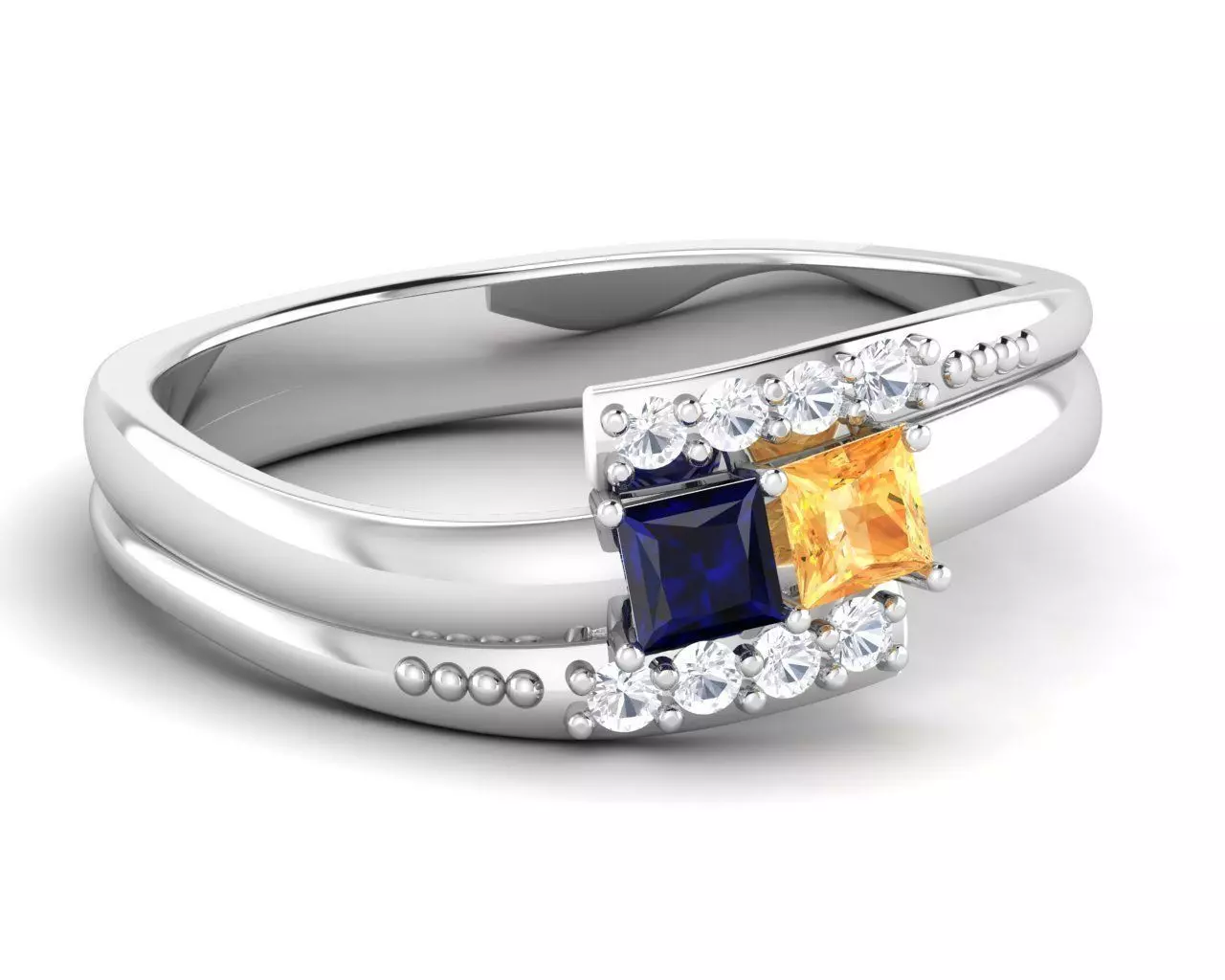 Double Promise Ring 3D print model_0