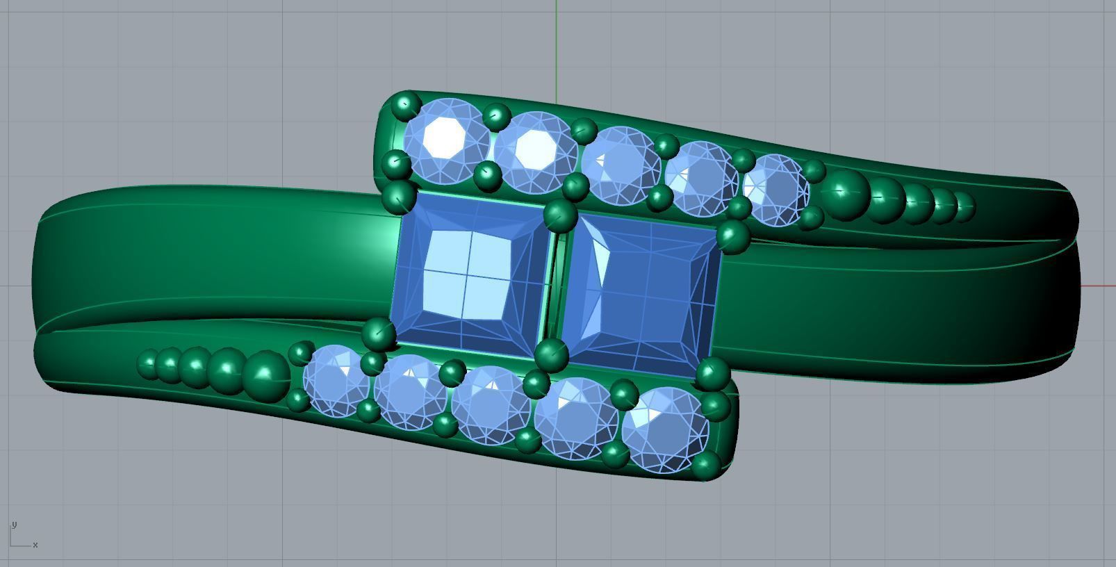 Double Promise Ring 3D print model_3