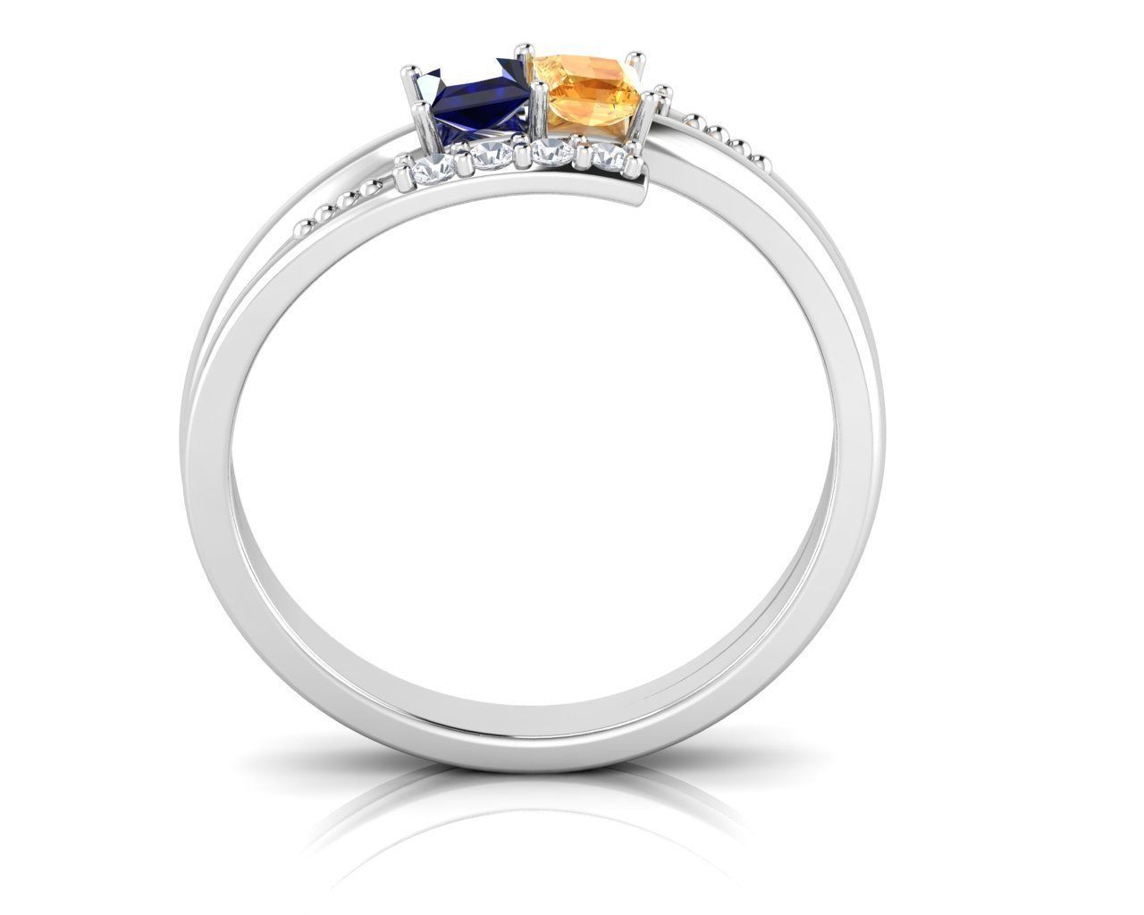 Double Promise Ring 3D print model_6