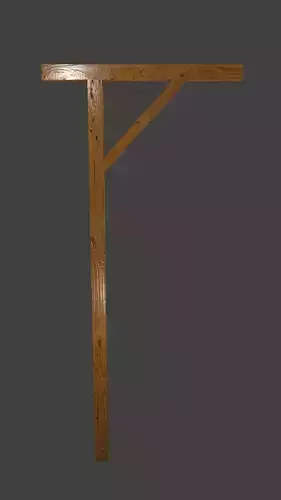 Braced Post Low-poly 3D model