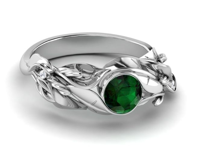 Exquisite Organic Leaf Ring 3D print model