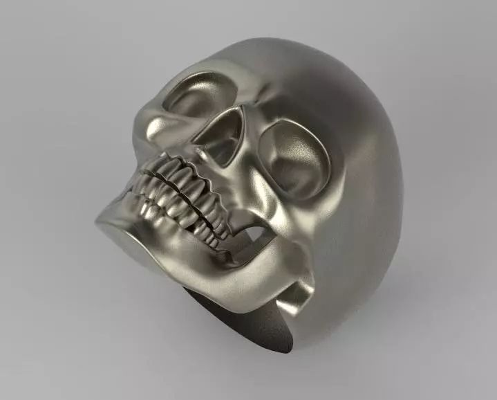 skull ring 3D print model_0