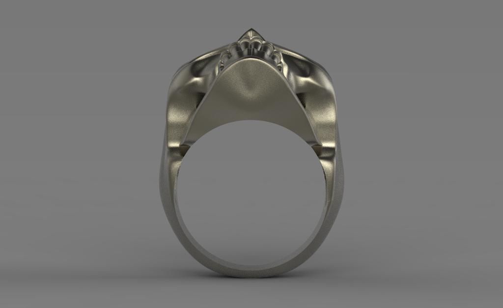 skull ring 3D print model_4