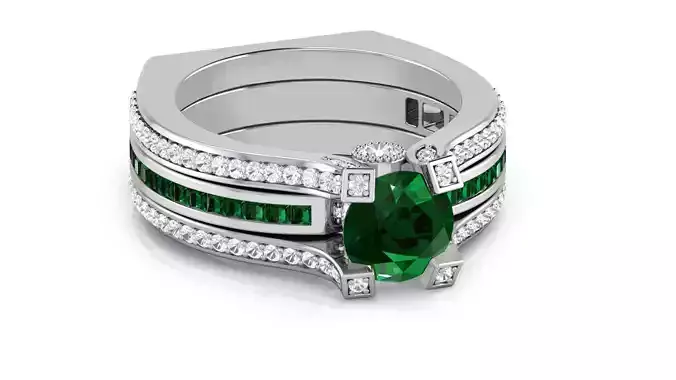 Interchangeable Round Cut Sapphire Ring