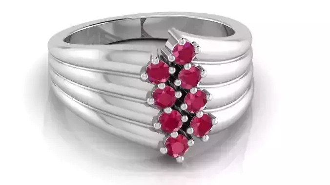 Personalized Family Birthstone Ring 3D print model
