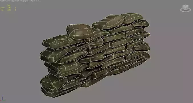 SandBag ww2 Low-poly 3D model