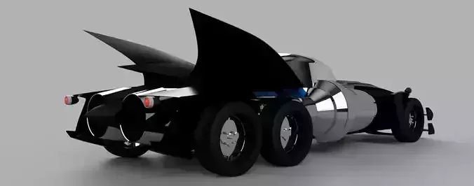 Batmobile batman car with wings 3D model