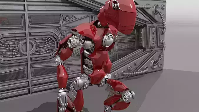 ROBOT DINOSAUR RIGGED AND ANIMATED