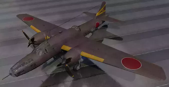 Mitsubishi Ki-67 Hiryu - aka Peggy 3D model