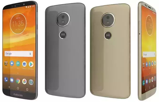 Motorola Moto E5 Fine Gold And Flash Gray 3D model