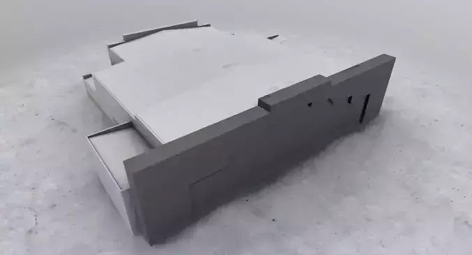 EGKK Hangar 3 Low-poly 3D model