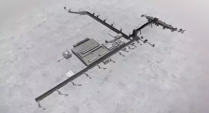 EGKK North Terminal Low-poly 3D model