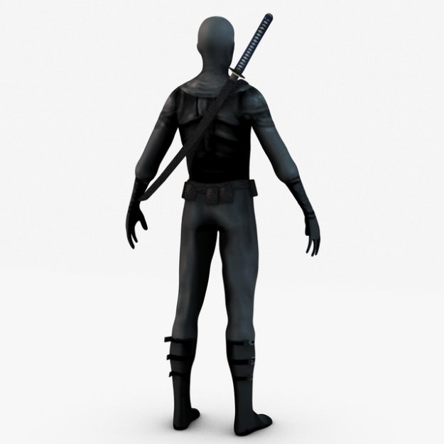 Ninja with Katana 3D model_4