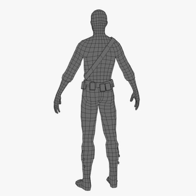 Ninja with Katana 3D model_13