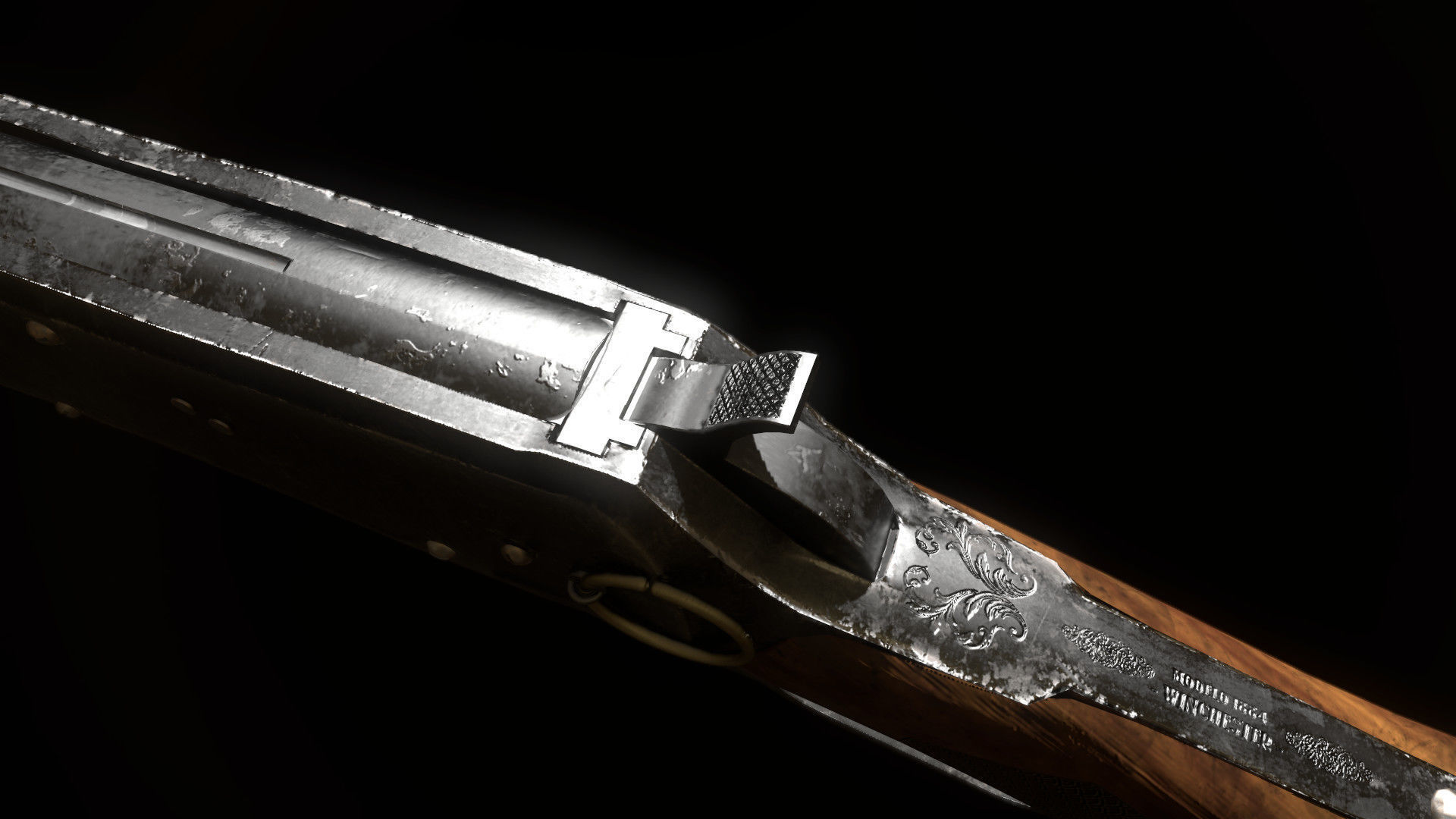 Winchester Model 1894 Low-poly 3D model_2
