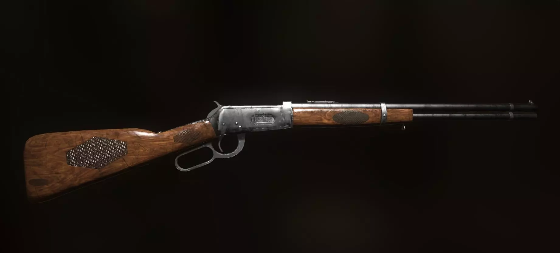 Winchester Model 1894 Low-poly 3D model_0